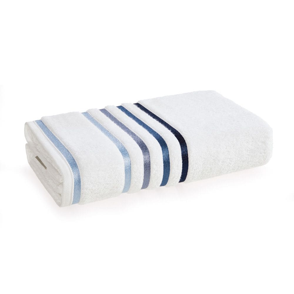 Toalha Banhão Karsten Fio Penteado Lumina Branco Com Azul