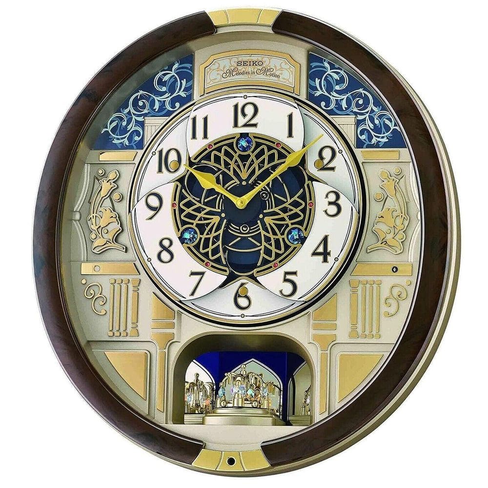 Seiko Relógio Parede Musical Swarovski Crystal Importado