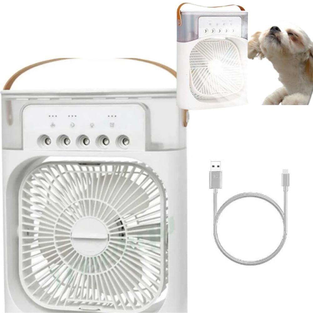 Compacto Mini Branco Ventilador De Mesa