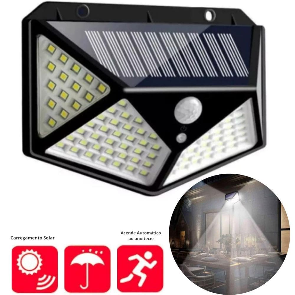 Luminária De Parede Sem Fio Ideal Para Segurança