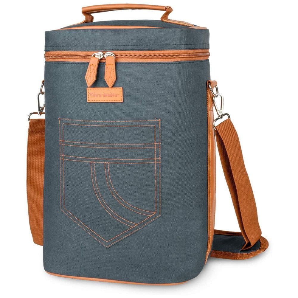 Bolsa Térmica Para Transporte de Vinhos Tirrinia até 4 Garrafas, Cinza