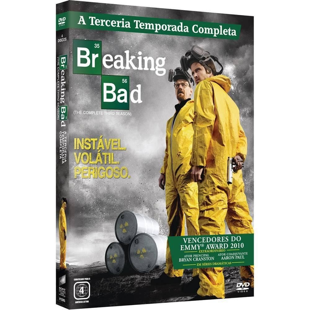 Dvd Breaking Bad - A Química Do Mal 3ª Temporada 4 Discos