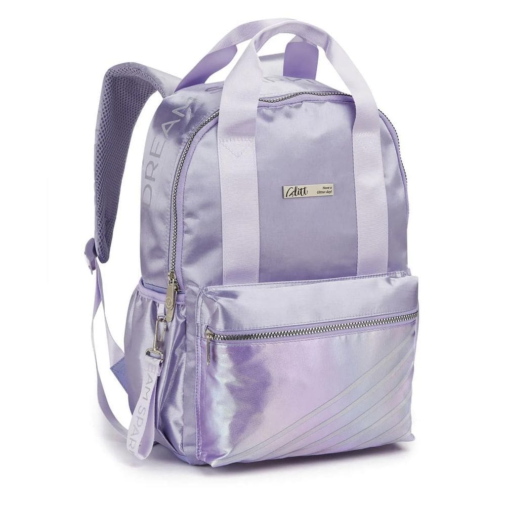 Mochila Escolar Feminina Juvenil 16 Grande Shine Cetim 100%