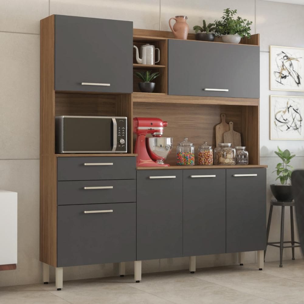 Armario de Cozinha Select com 6 Portas e 2 Gavetas