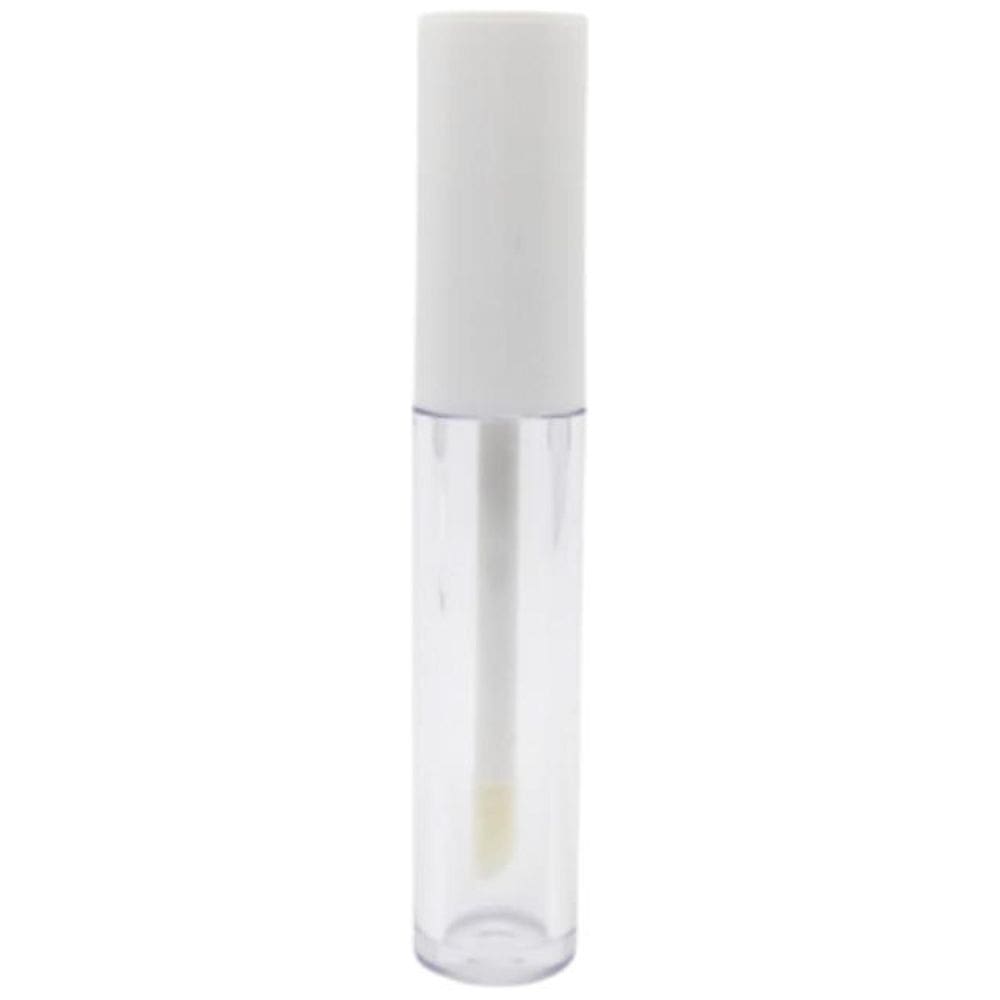 Frasco Gloss Redondo Vazio 6Ml Com Pincel Profissional 50Und