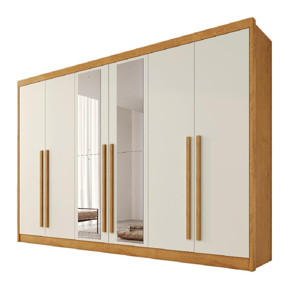 Guarda Roupas 6 Portas Alba Plus Com Espelho 100% MDF – Mademarcs
