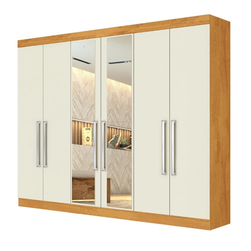 Guarda Roupa Alba 6 Portas Espelho 100% MDF - MadeMarcs