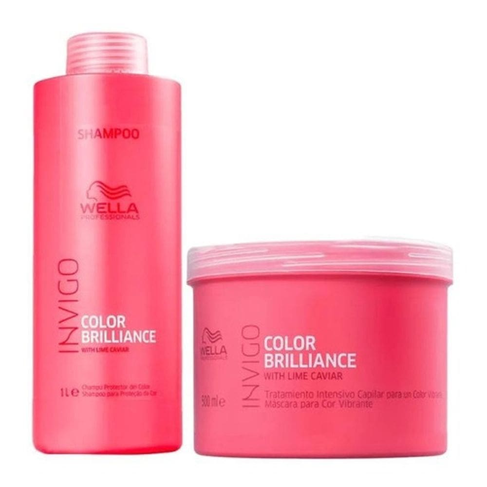 Kit Tratamento Wella Brilliance 2x1 Shamp + Mask