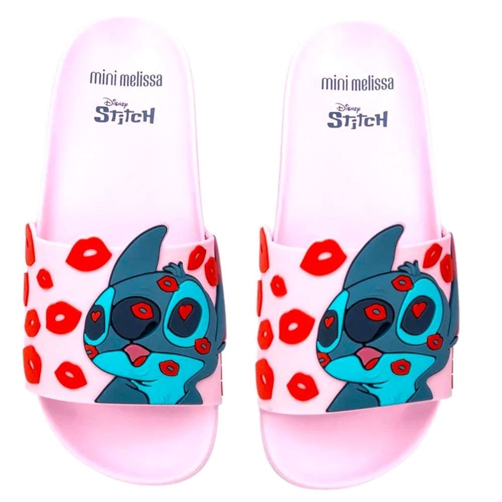 Chinelo Infantil Menina Slide Flowing Stitch Mini Melissa