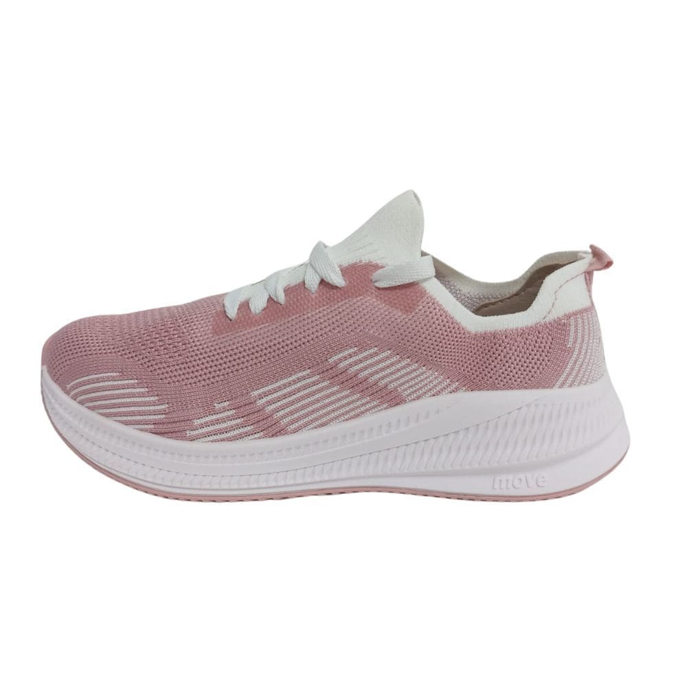 tenis feminino molekinha de malha rosa esportivo juvenil