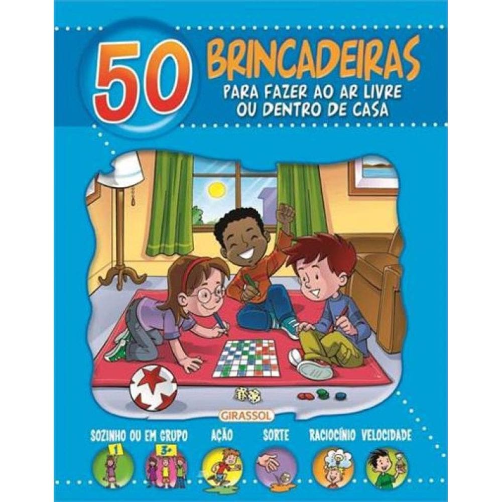 Livro 50 Brincadeiras  Azul