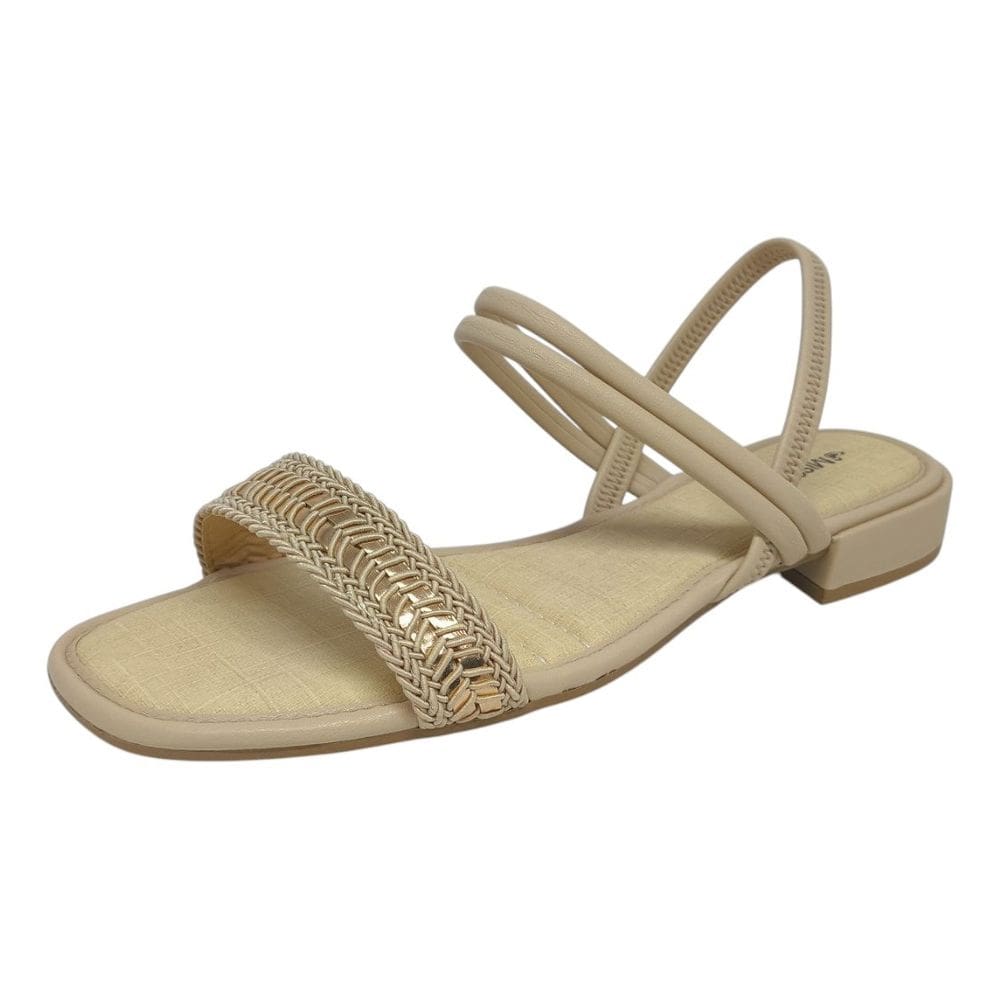 Sandália Feminina Salto Baixo Artesanal Estilo Mississipi