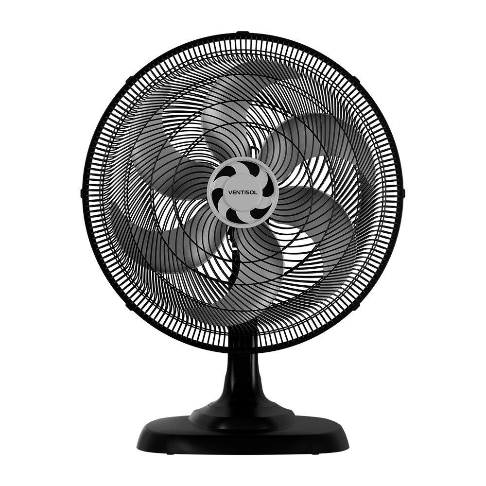 Ventilador de Mesa Ventisol 50cm Turbo 6 Pás Preto Premium 127v