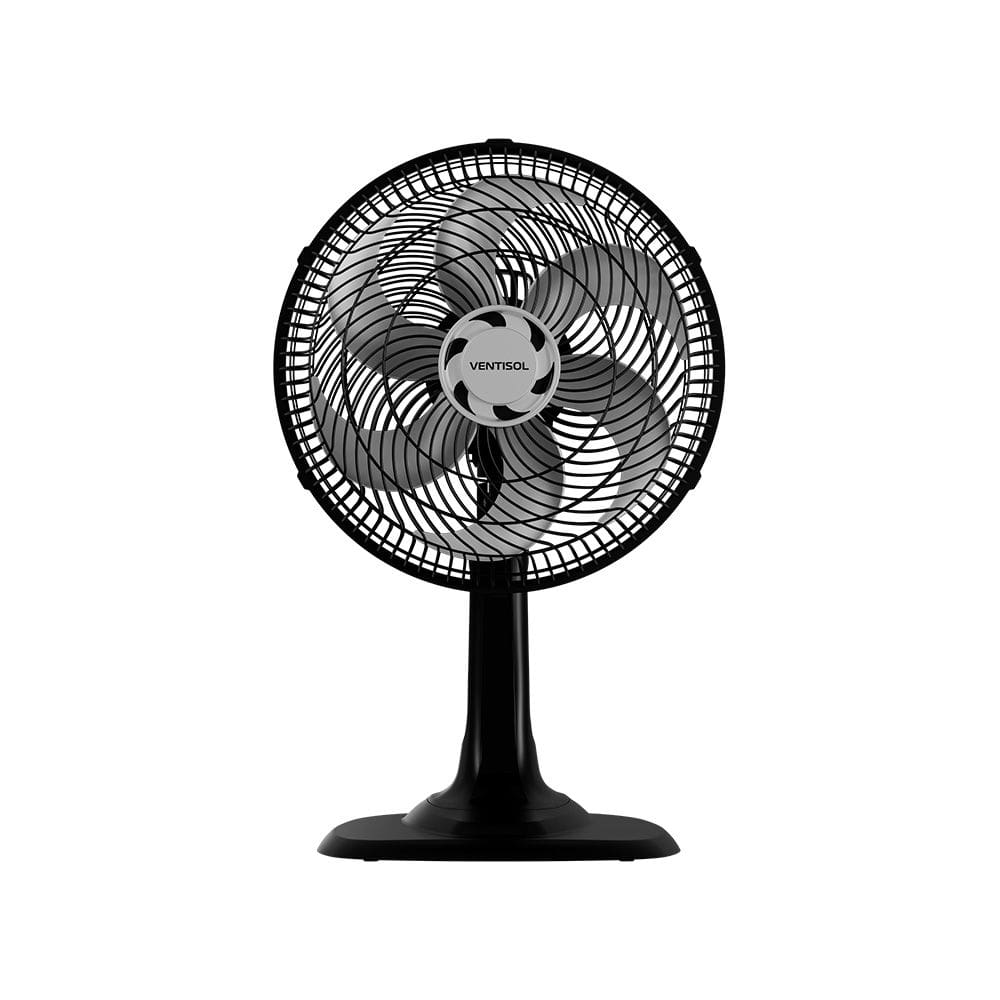 Ventilador de Mesa 30cm Turbo 6 Pás Preto Premium 127v