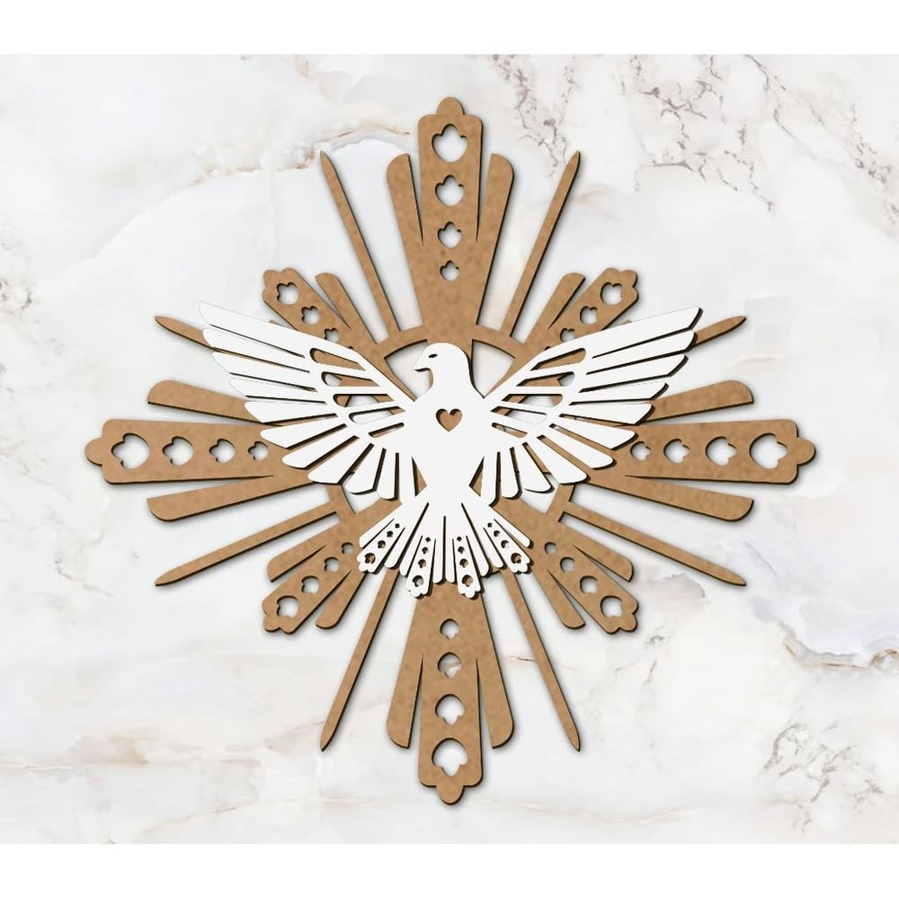 Quadro Placa Decoração Divino Espirito Santo Mdf Religião Igreja