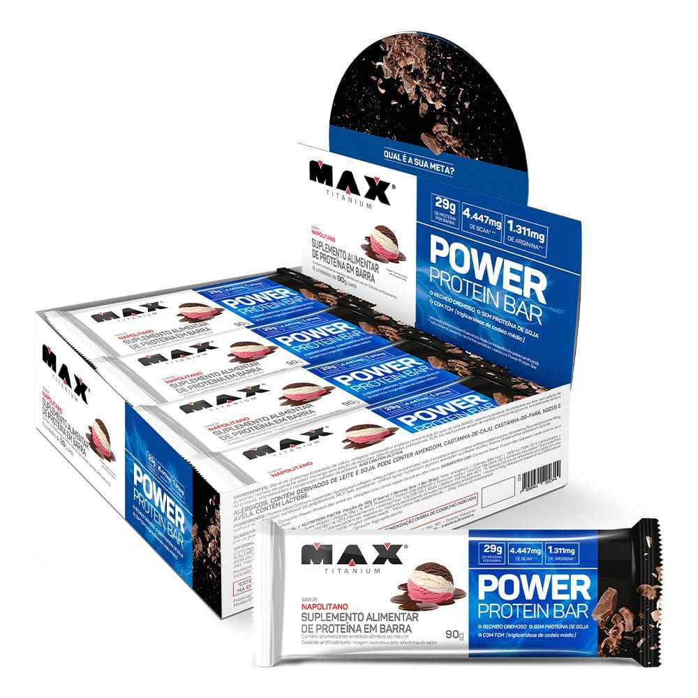 Power Protein Bar Max Titanium (720g) Napolitano