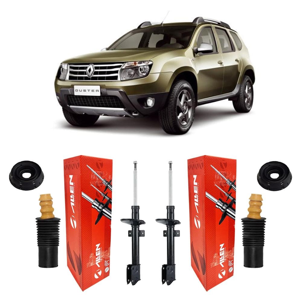 Par Amortecedor Allen + Kit Traseiro Duster 4X4 2012 2013 14