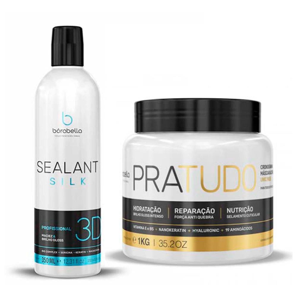 Kit Selagem Sealant Silk 380ml e Mascara Pratudo Borabella