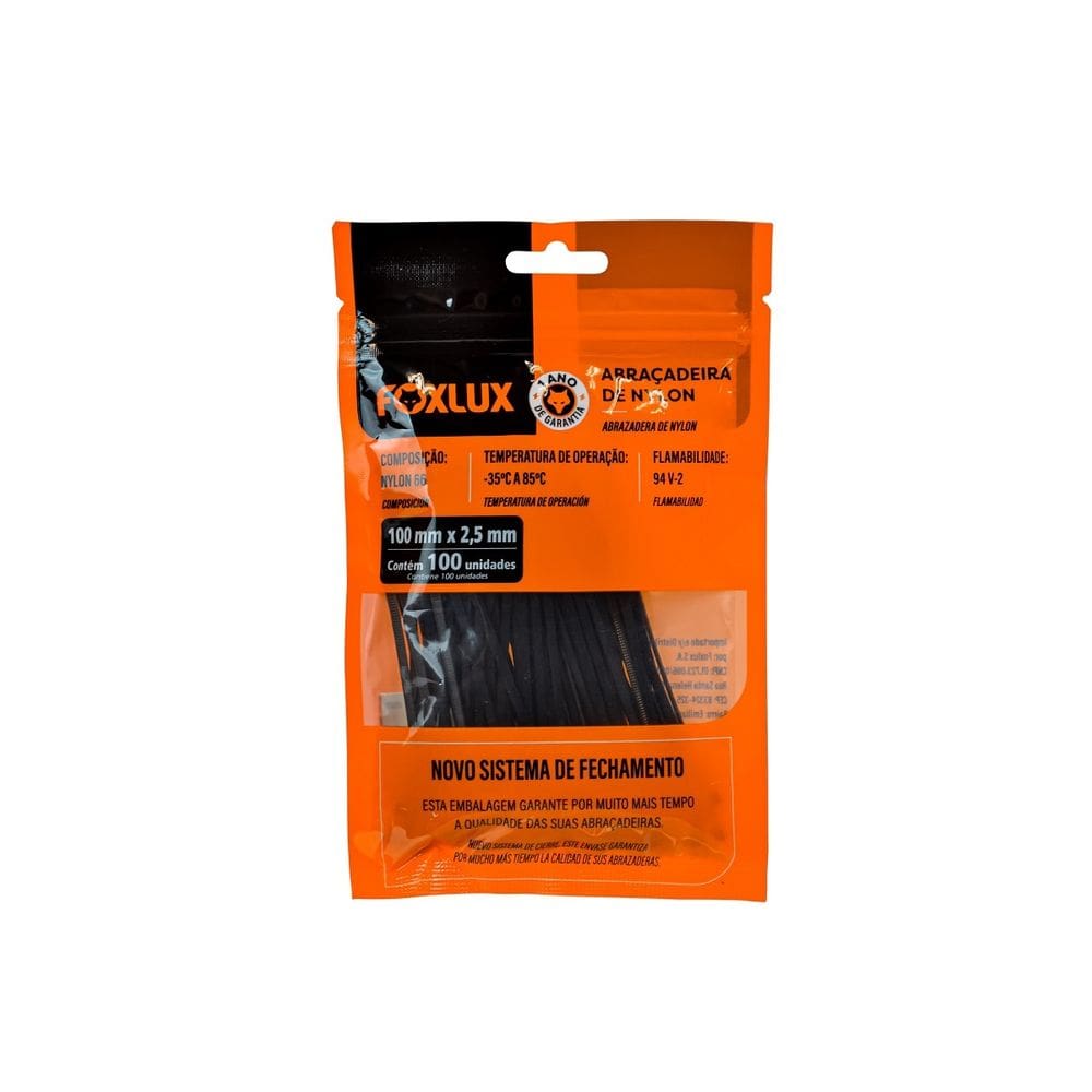 Abraçadeira De Nylon 100MM X 2
