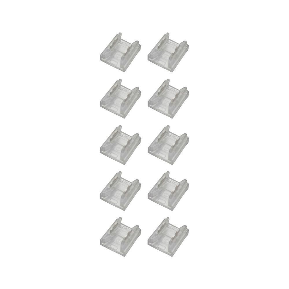 Kit 10 Emendas Conector Astraled Reto Para Fita De Led 8mm Em-032