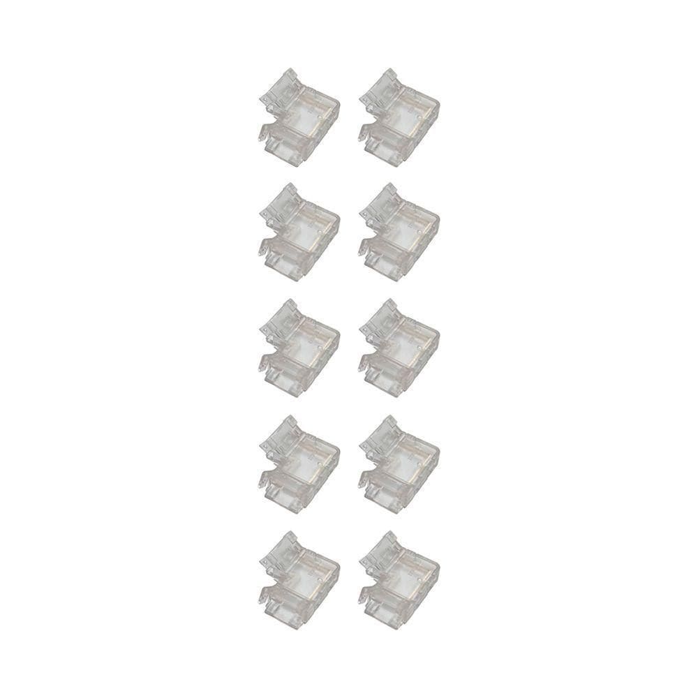 Kit 10 Emendas Conector Astraled Em L Para Fita De Led 8mm Em-033