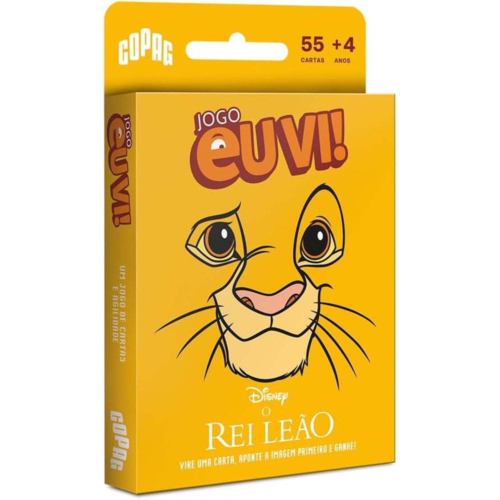 Jogo Cartas Copag Eu Vi! Disney O Rei Leao Pense Rapido Achou?