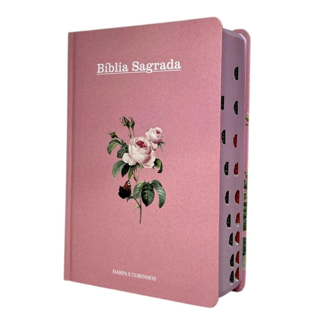 Bíblia Feminina Evangélica Harpa Índice Letra Hipergigante Capa Dura Gospel Luxo