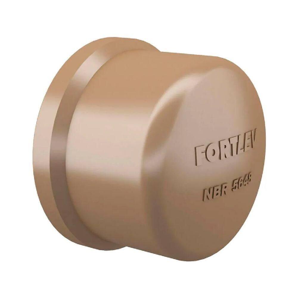 Cap Soldável De Pvc Marrom 20mm Fortlev 50 Unidades