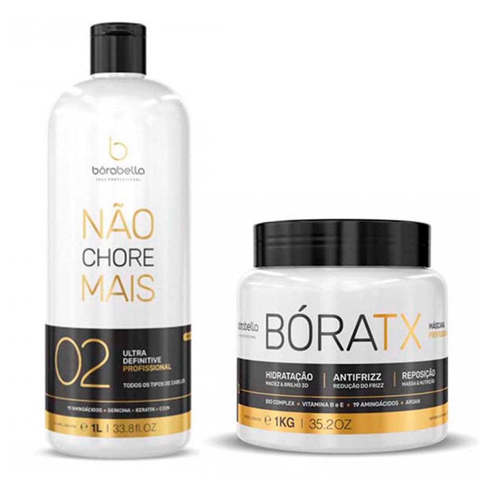 Kit Progressiva Not Cry More e Mascara BoraTX Borabella 1L