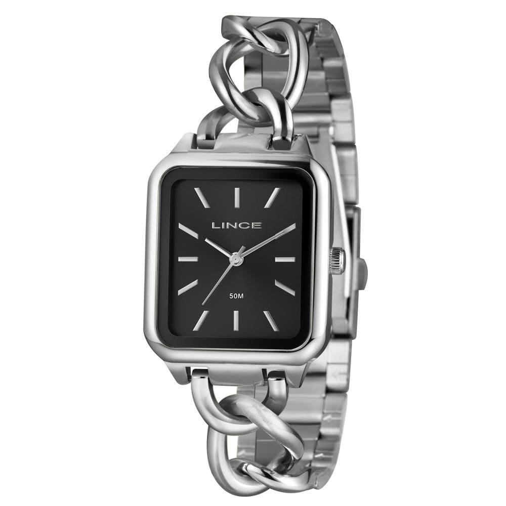Relógio Lince Feminino Ref: Lqm4825l30 P1sx Retangular Bracelete Prateado