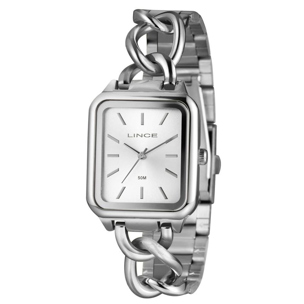 Relógio Lince Feminino Ref: Lqm4825l30 S1sx Retangular Bracelete Prateado