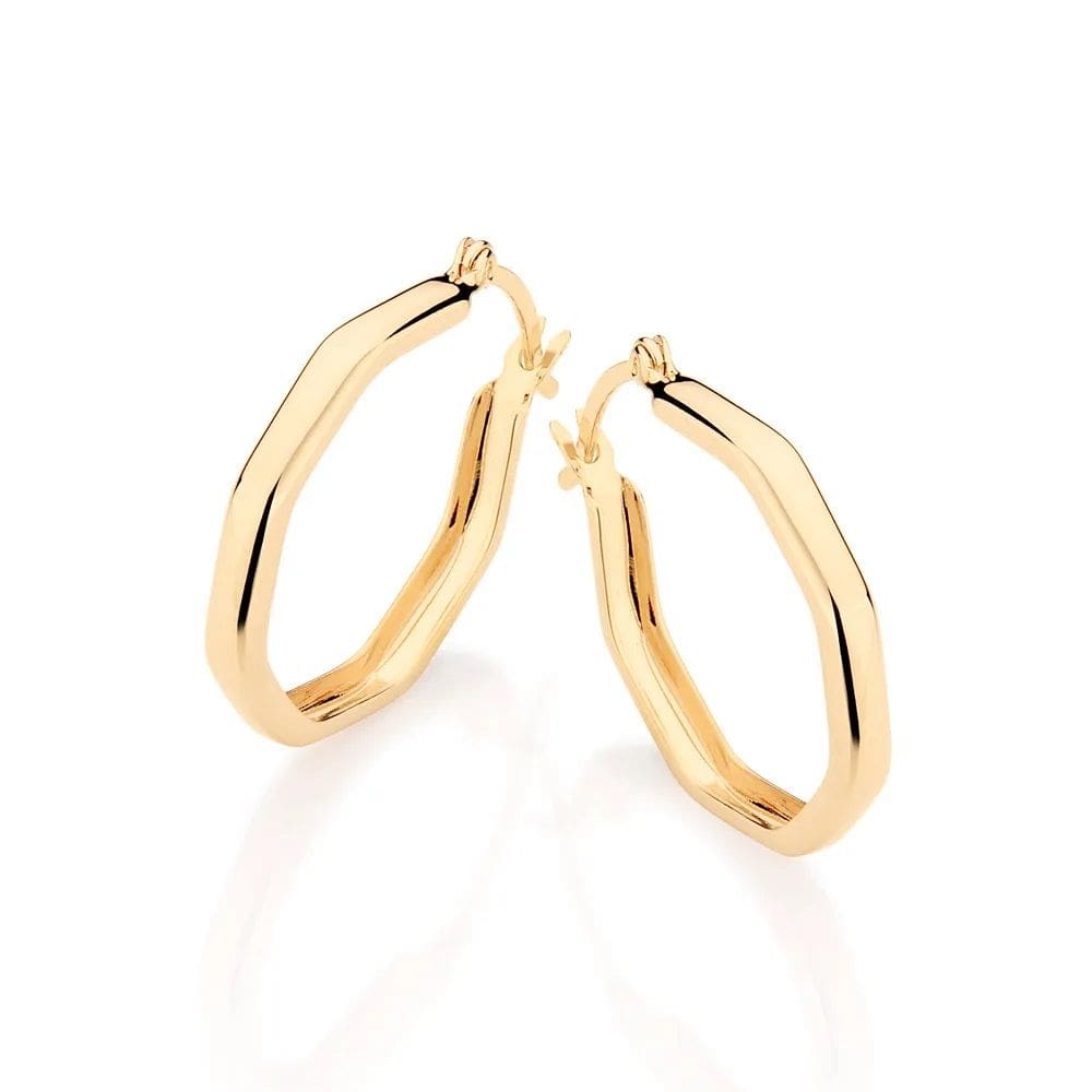 Brinco De Argola Feminino Clássico Básico Folheado Ouro 18k
