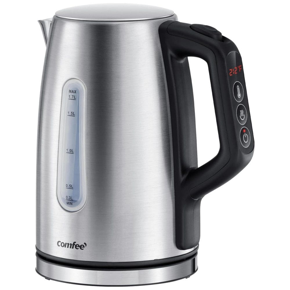 Chaleira de Água Elétrico de Aço Inox COMFEE, Controle de Temperatura 6 Níveis, 1,7L, 1500W, Manter a Água Quente por 1h