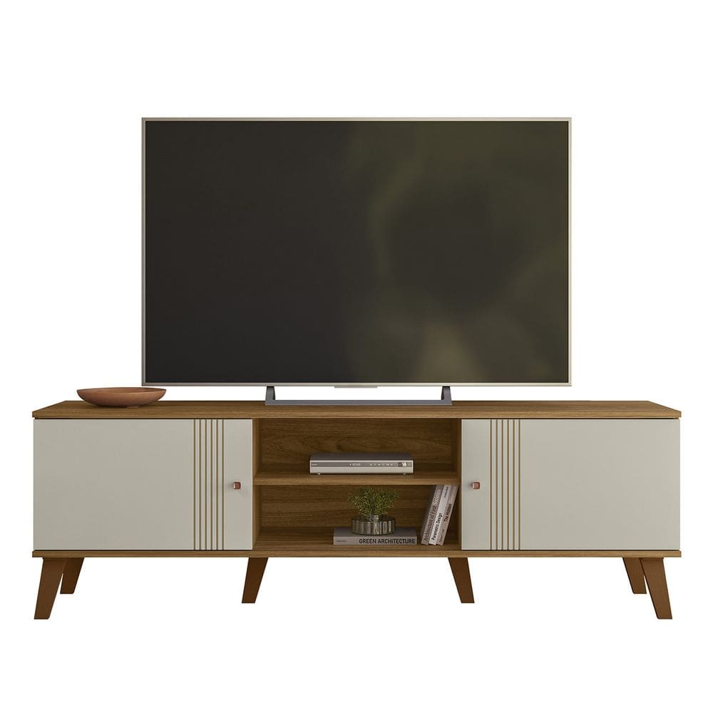 Rack Bancada Para TV 65 Pol 160cm Sia Nature/Off Z49       - Mpozenato