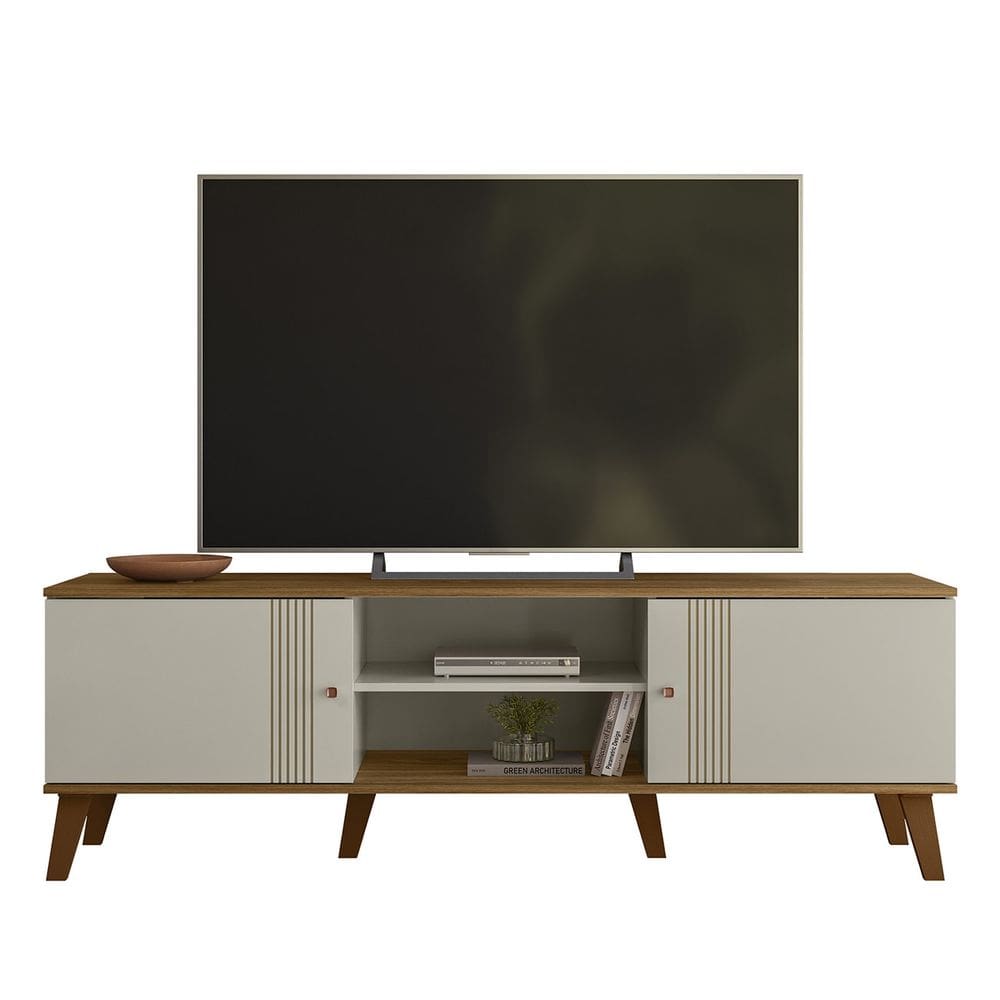 Rack Bancada Para TV 65 Pol 160cm Sia Off/Nature Z49       - Mpozenato