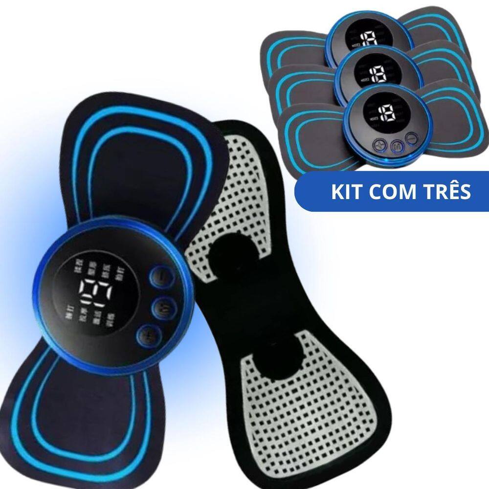 Kit 3 Massageadores Portáteis Usb Para Relaxar O Pescoço