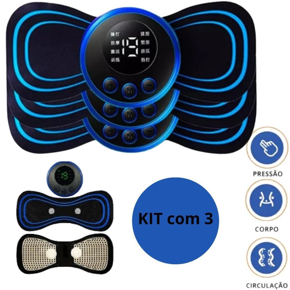 Kit 3 Massageadores Elétricos Usb Para Cansaço Nas Pernas