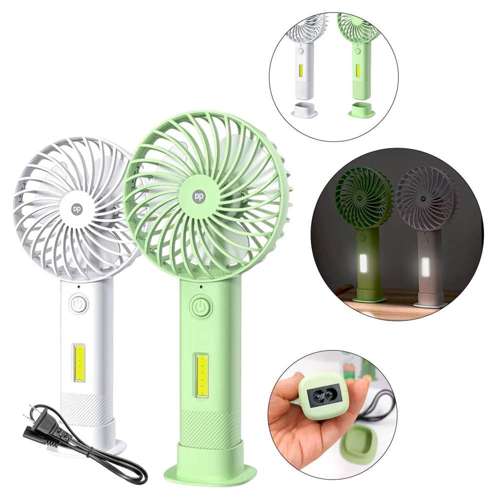 Mini Ventilador de Mão USB Portátil com LED