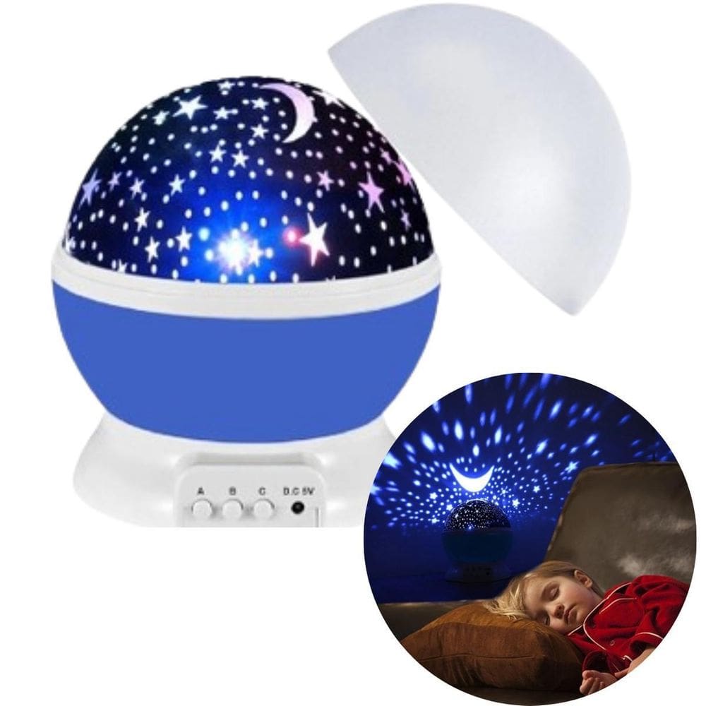 Luminária Projetora Com Estrelas E Lua Design Encantador
