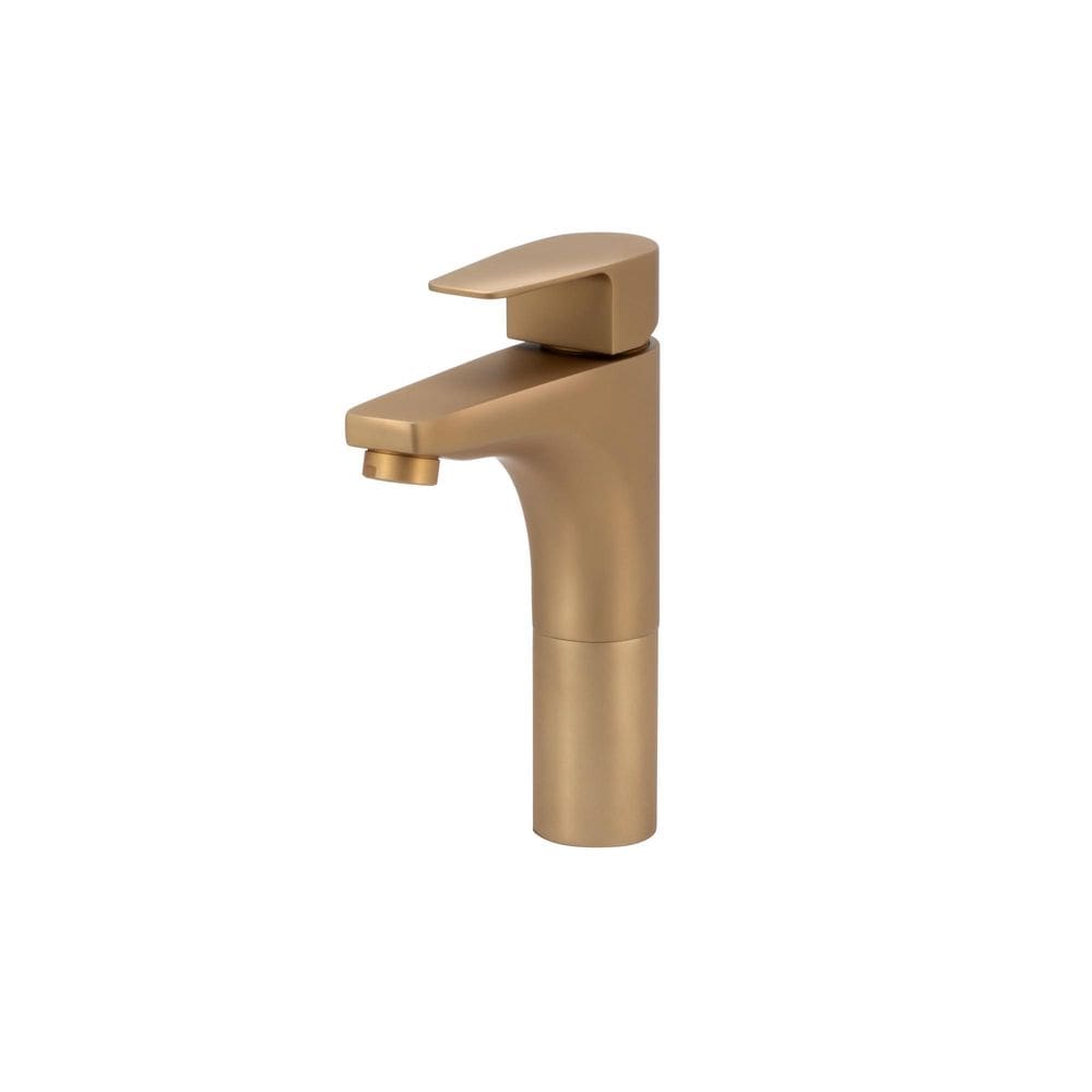 Misturador Monocomando Lavatório Mesa Bica Média Dourado