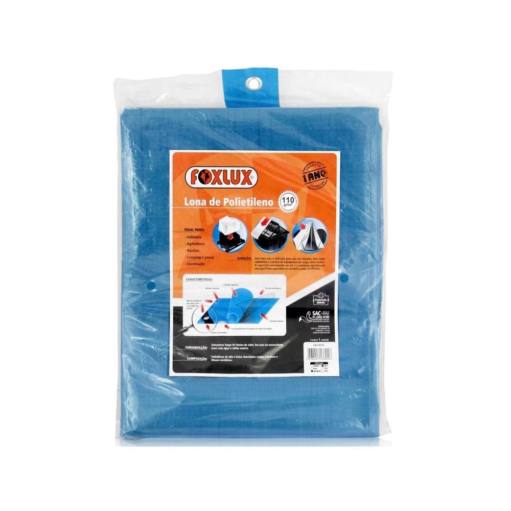 Lona de Polietileno Azul 5x5 Foxlux