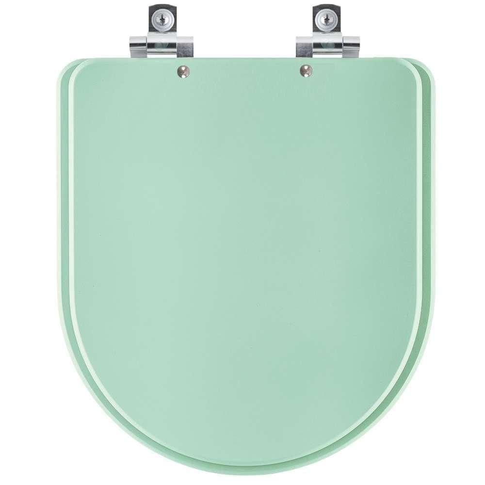 Assento Sanitário Soft Close Valentina Verde Agua Para Vaso Hervy