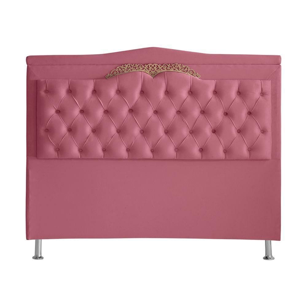 Cabeceira De Cama Madri Casal Queen 160 Cm Suede Rosa Bebê Do Lar Móveis E Decoração