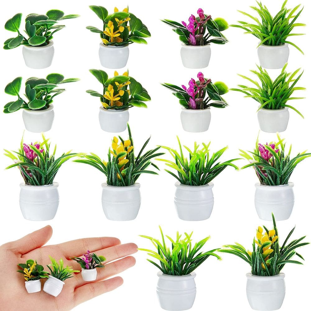 Plantas de casa de bonecas em miniatura Skylety 14 unidades para casa de bonecas