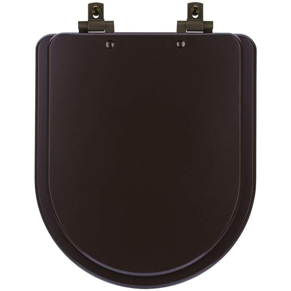 Assento Sanitário Mdf Soft Close Duna Marrom Fosco Para Vaso Deca Com Ferragem Marrom