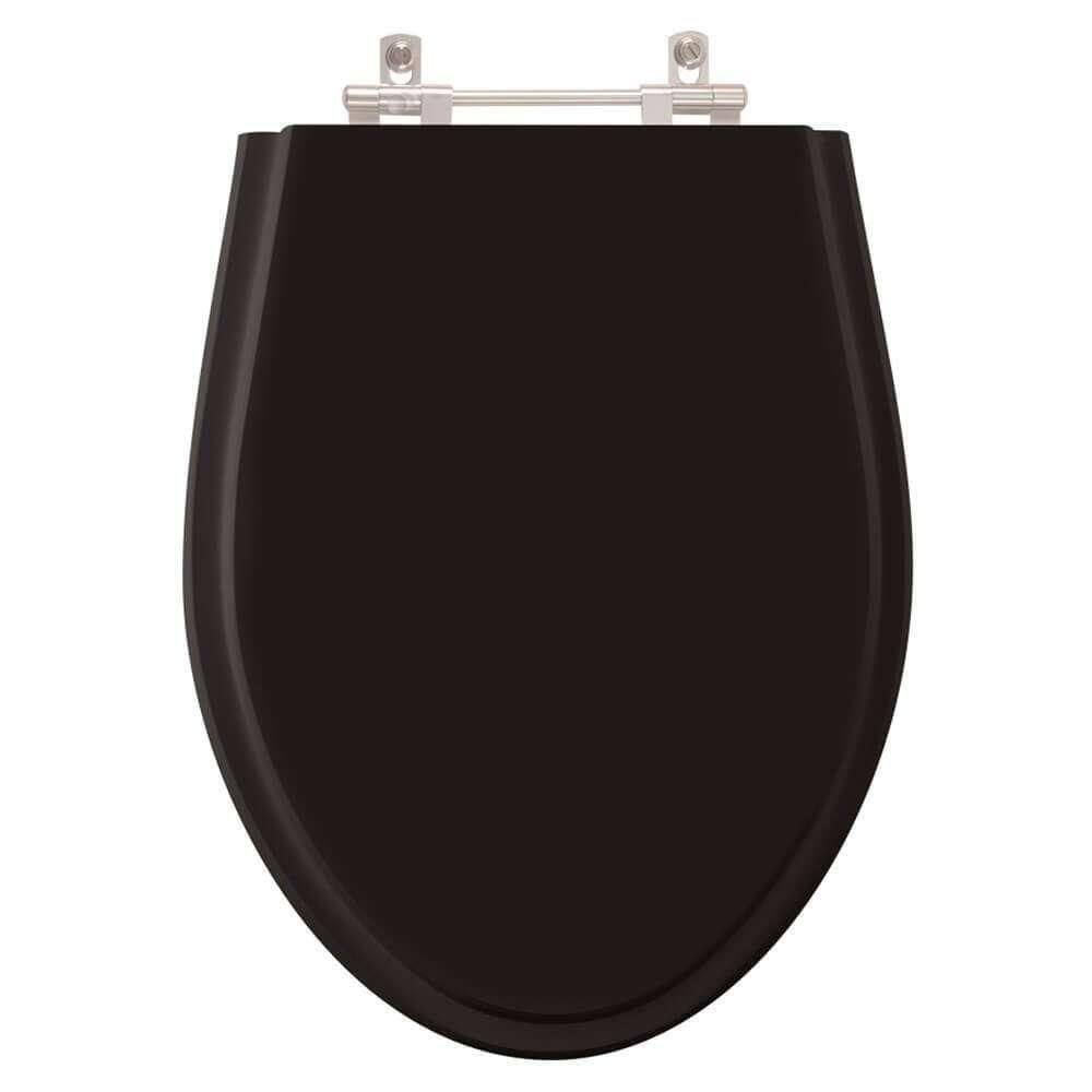Assento Sanitário Victoria Preto Para Vaso Ideal Standard
