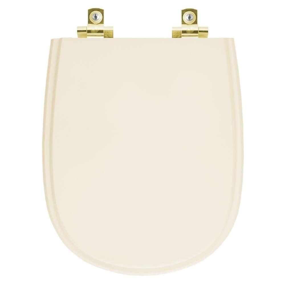 Assento Sanitário Com Amortecedor Paris Bone Para Vaso Ideal Standard Com Ferragem Dourada