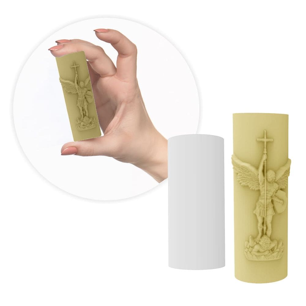 Forma de Silicone Mini Vela de Sete Dias São Miguel Arcanjo