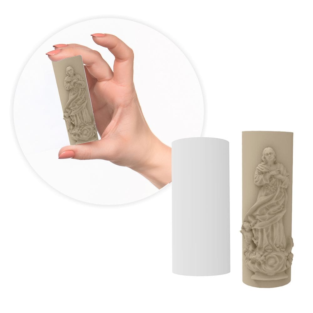 Forma de Silicone Mini Vela de Sete Dias Imaculada Conceição