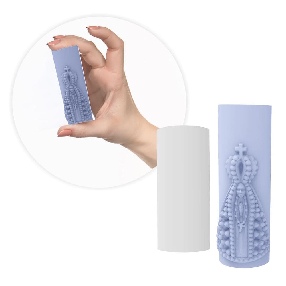 Forma de Silicone Mini Vela de Sete Dias Nossa Senhora Aparecida